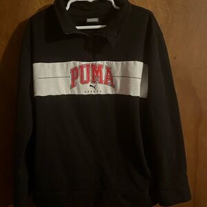 Puma Sports Girls Size 7 Year Black Pullover Sweatshirt